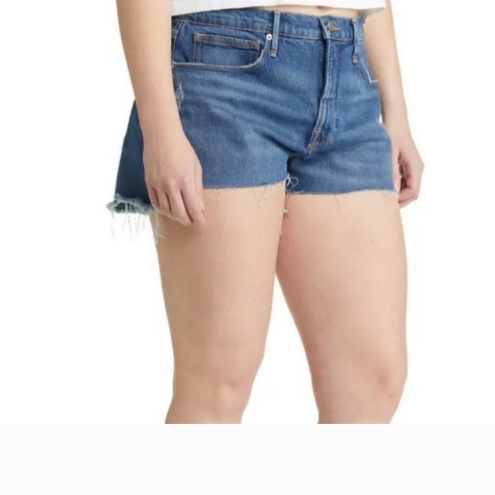Good American Good 90's Cutoff Denim Beach Vacation Shorts Size 29